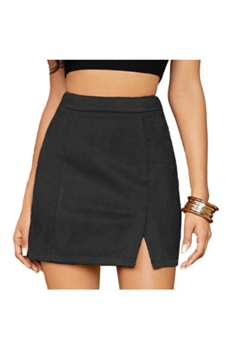 Fusta neagra GSEDAOX pentru femei, design modern, XL INTL