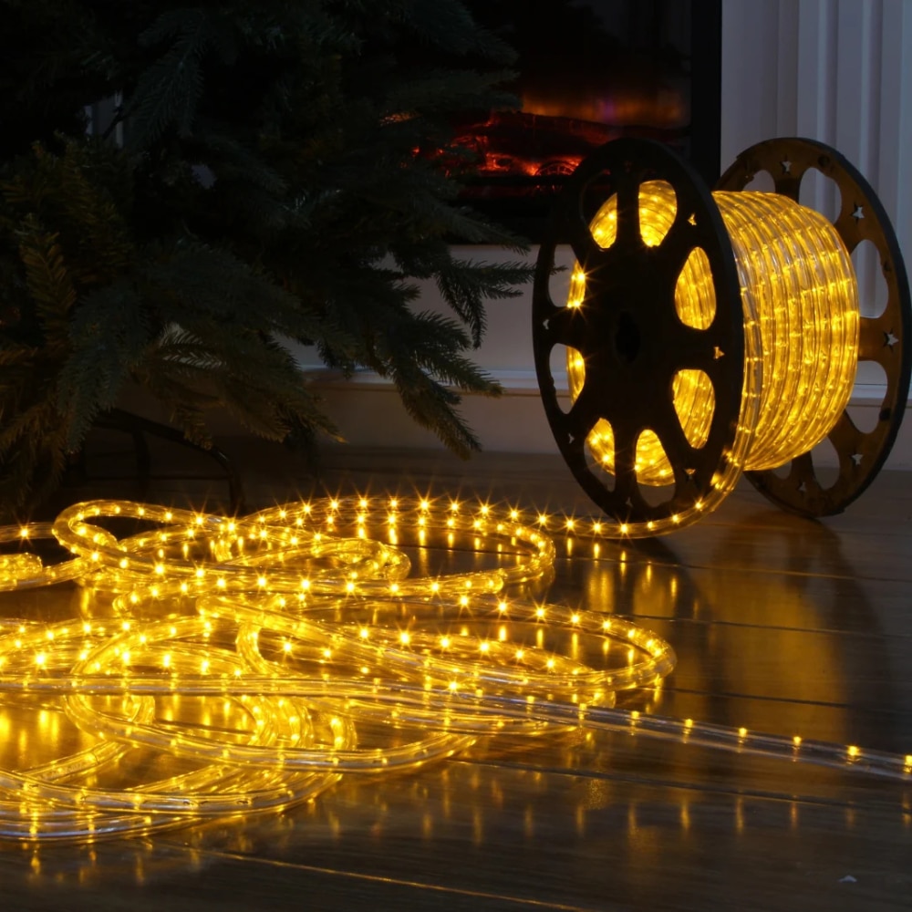 Luminos Led Furtun Luminos LED 10 Metri Alb Cald, Instalatie Rola + Alimentator ...