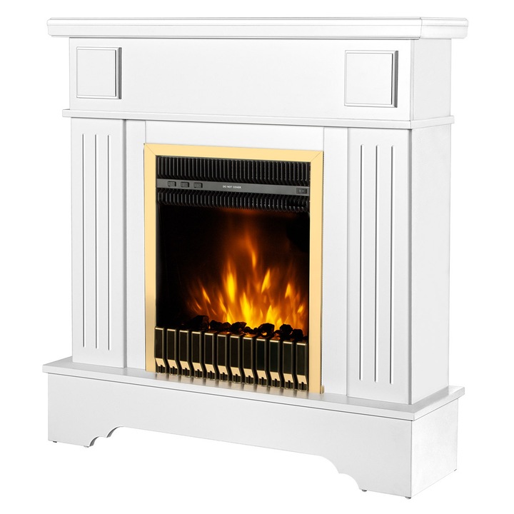 Elektromos kandalló Marina extra & Gala gold, Art Flame, 1092x1034x300 mm, 2000 W, Termosztát, 5 lángfényességi szint, Időzítő