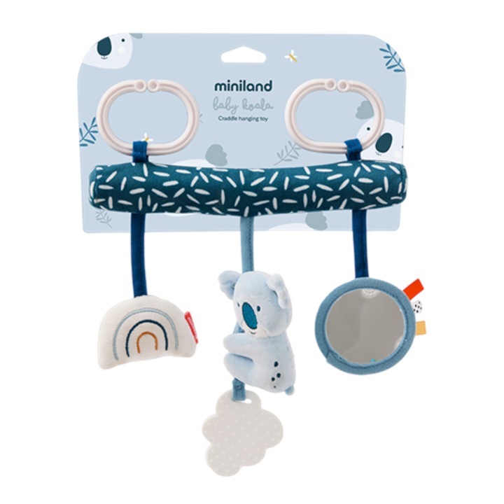 Jucarie interactiva pentru bebelusi, Miniland, koala, multicolor, 22x3.3x22cm