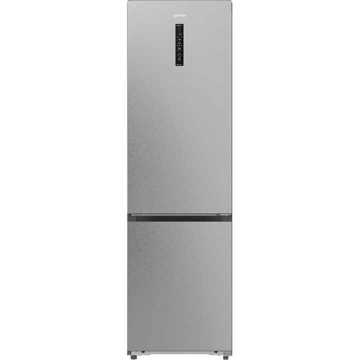 Combina Frigorifica GORENJE NRB620C61X4WFE, NoFrost Plus, 413 l, H 203 cm, Clasa C, Wi-Fi, Argintiu