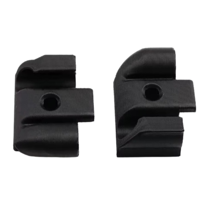 Set 2 capete pentru sina rulota, CRT, Premium Caravan, 3.4 cm, Negru