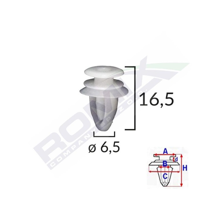 Set clips capac oglindă pentru Opel, Romix, 10 buc