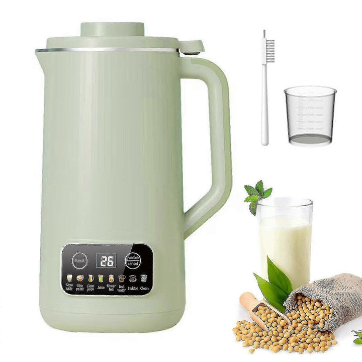 Turmixgép 600ml, automata, tisztító funkció, zöld