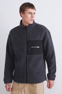LC WAIKIKI, Jacheta cu buzunar cu fermoar, Gri antracit, 2XL