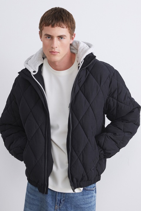 LC WAIKIKI, Geaca uni cu fermoar, Negru, 2XL