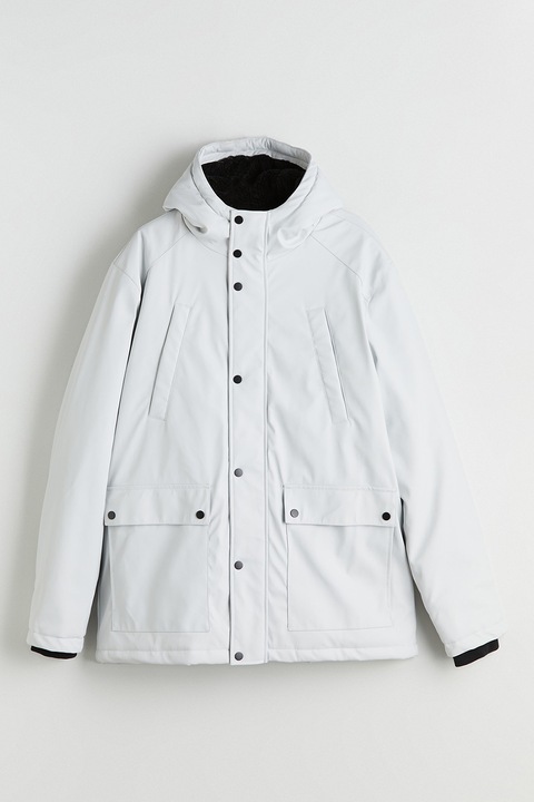 LC WAIKIKI, Jacheta cu gluga si buzunare cu clapa, Alb