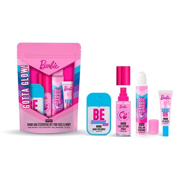 Barbie ajándékszett – Hand Bag Essential Kit for Face & Body, Gotta Glow! – lányoknak és tiniknek