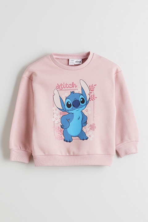 LC WAIKIKI, Bluza de trening cu imprimeu grafic, Roz pastel/Albastru