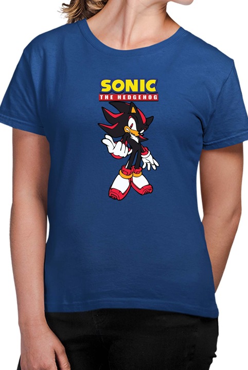 Tricou dama SONIC the Hedgehog OPT Shadow 01, Albastru marin