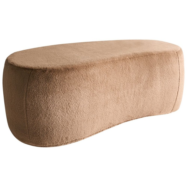Puff Bayard Műszőrme Világosbarna 115 x 56 x 43 cm