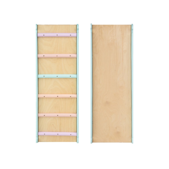 Tobogan lemn, Małpiszon, fata-verso, pastel, 93x34cm, pentru uz casnic