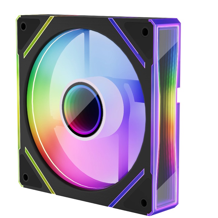 Ventilator PC 1stPlayer FC7, 120mm, ARGB Infinity Mirror, Black, 120x120x25mm