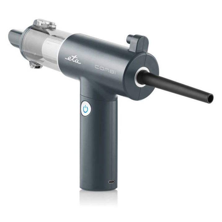 Aspirator de mână ETA Combi 0426 90000, motor BLDC 110 W, negru, acumulator Li-Ion 10.8 V, set accesorii inclus