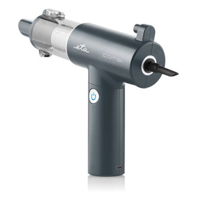 Aspirator de mână ETA Combi 0426 90000, motor BLDC 110 W, negru, acumulator Li-Ion 10.8 V, set accesorii inclus