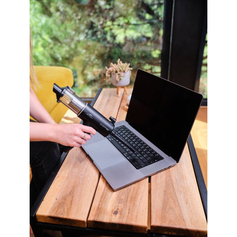 Aspirator de mână ETA Combi 0426 90000, motor BLDC 110 W, negru, acumulator Li-Ion 10.8 V, set accesorii inclus