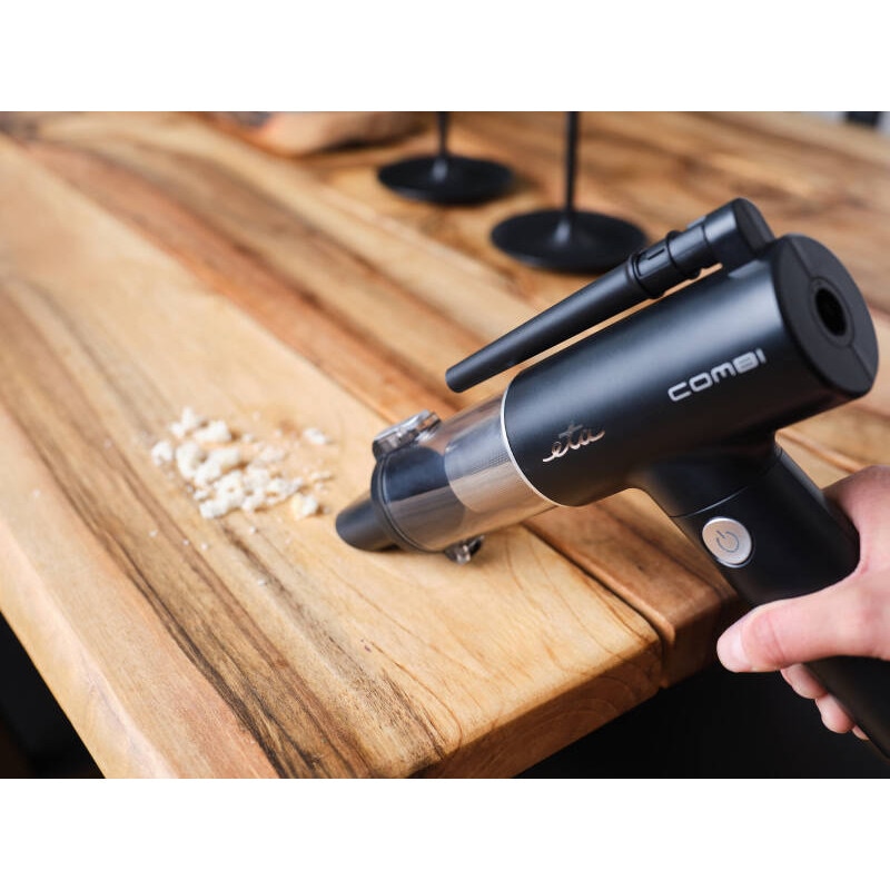 Aspirator de mână ETA Combi 0426 90000, motor BLDC 110 W, negru, acumulator Li-Ion 10.8 V, set accesorii inclus