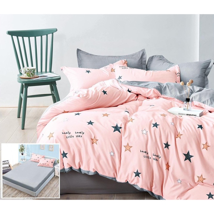 4 részes Divine PX006 gumis ágyneműhuzat