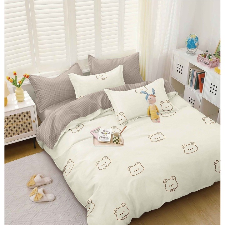 Lenjerie pat fara elastic 4 piese Adriano FX008