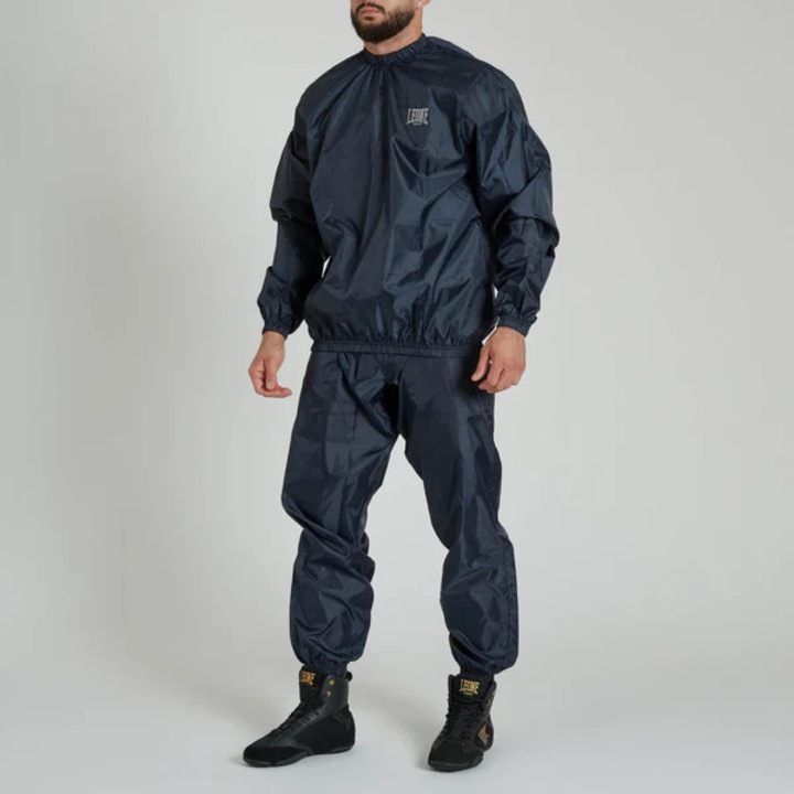 Szauna ruha Leone, kék, L/XL, 100% poliészter, 2 részes szett