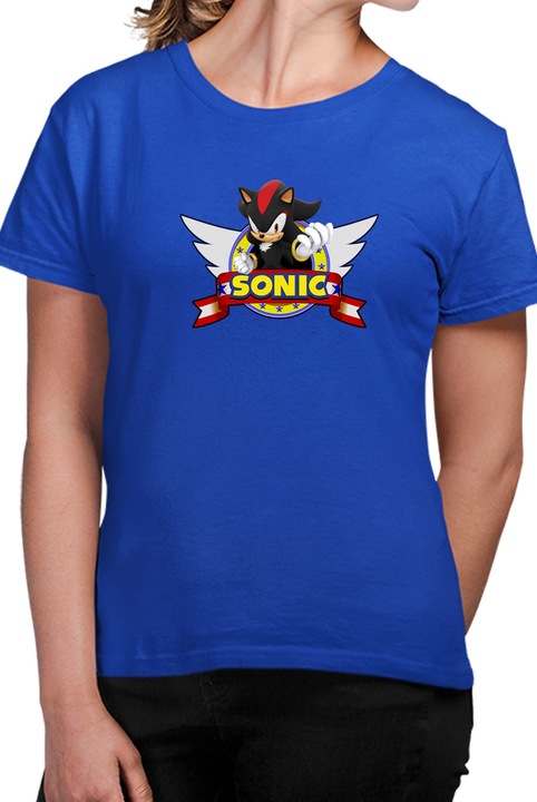 Tricou dama SONIC the Hedgehog OPT Shadow 06, Albastru