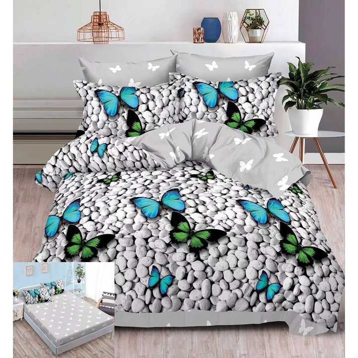 Lenjerie pat cu elastic 6 piese Filoftea SX143