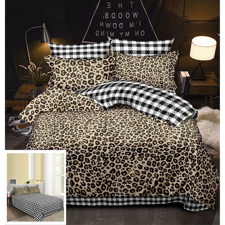 6 részes Crina SF030 ágynemű szett, gumi nélkül