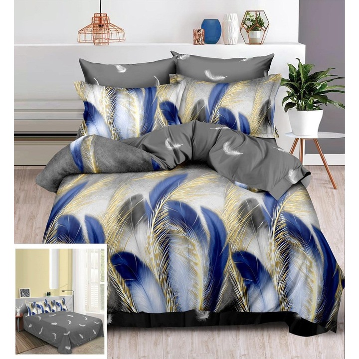 Lenjerie de pat fără elastic 6 piese Cleopatra SF028