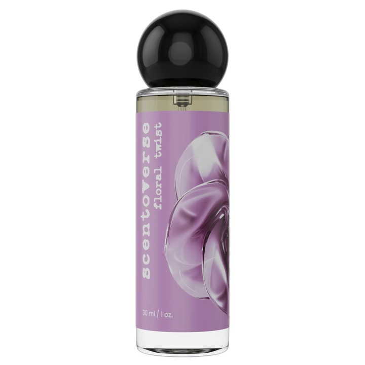 Apa de parfum dama Floral Twist, miros floral-citric, testata dermatologic, parfumuri femei 30ml, 20% ulei parfum import Franta, nu contin apa