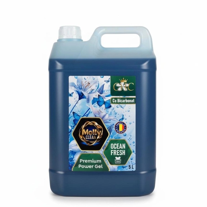 Ocean Fresh Molly Clean professzionális mosószer, 5 liter, gél, fehér és színes ruhákhoz, 100 mosás