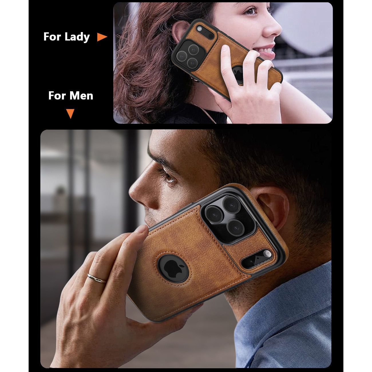 Husa pentru iPhone 17 Pro Max, CloudCradle, Compatibila pentru iPhone 17 Pro Max, din piele premium, eleganta si frumoasa cu design vegan Scut de protectie Maner anti-alunecare Piele cu cusaturi perfecte cu aspect vintage, Maro