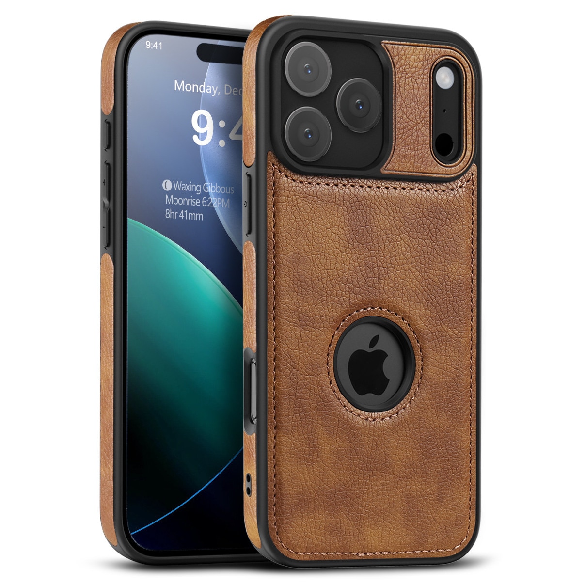 Husa pentru iPhone 17 Pro Max, CloudCradle, Compatibila pentru iPhone 17 Pro Max, din piele premium, eleganta si frumoasa cu design vegan Scut de protectie Maner anti-alunecare Piele cu cusaturi perfecte cu aspect vintage, Maro