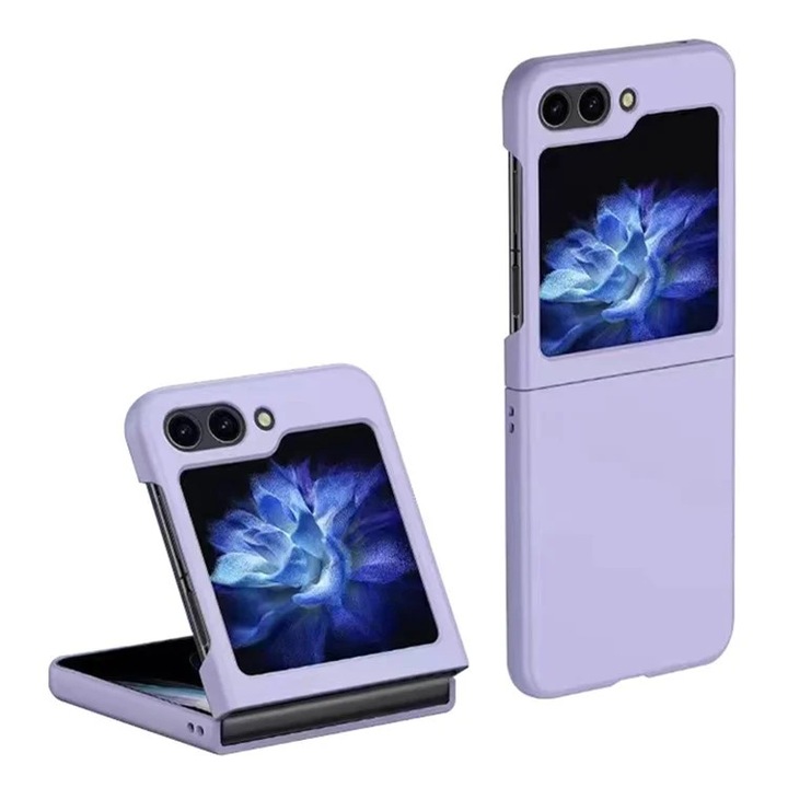 Husa Though pentru Samsung Galaxy Z Flip6, Thin Matte, AntiShock, PVC, Violet