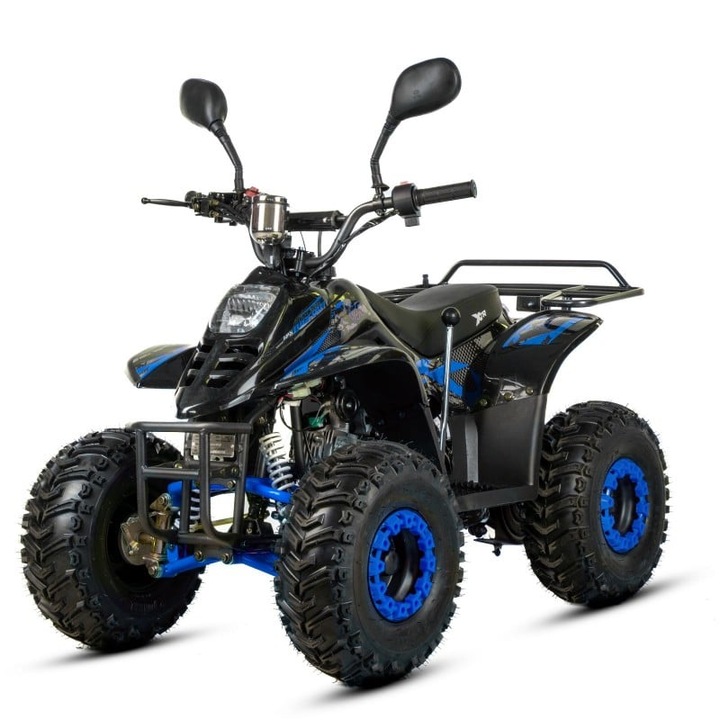 Atv copii XTR 001 big foot, roti 7 inch, 125cc, 4 timpi, 1+1, culoare negru/albastru