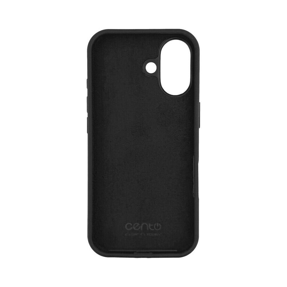 Husa de protectie CENTO Rio compatibila cu Apple Iphone 17, Negru, Silicon Premium Mat, Slim, Anti zgarieturi, Anti soc, cu margini ridicate pentru protectia ecranului si a camerei
