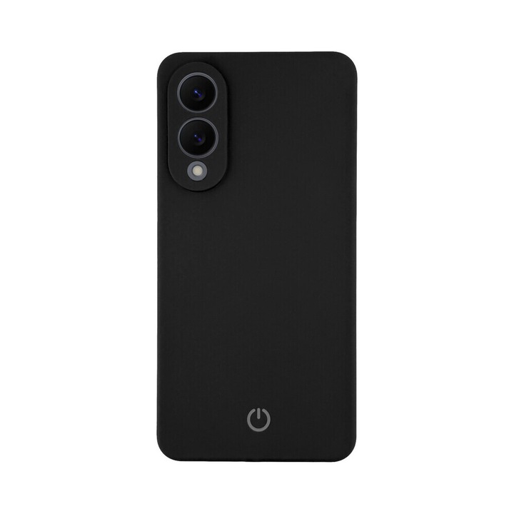 Husa de protectie CENTO Rio compatibila cu Samsung S25 Edge, Negru, Silicon Premium Mat, Slim, Anti zgarieturi, Anti soc, cu margini ridicate pentru protectia ecranului si a camerei