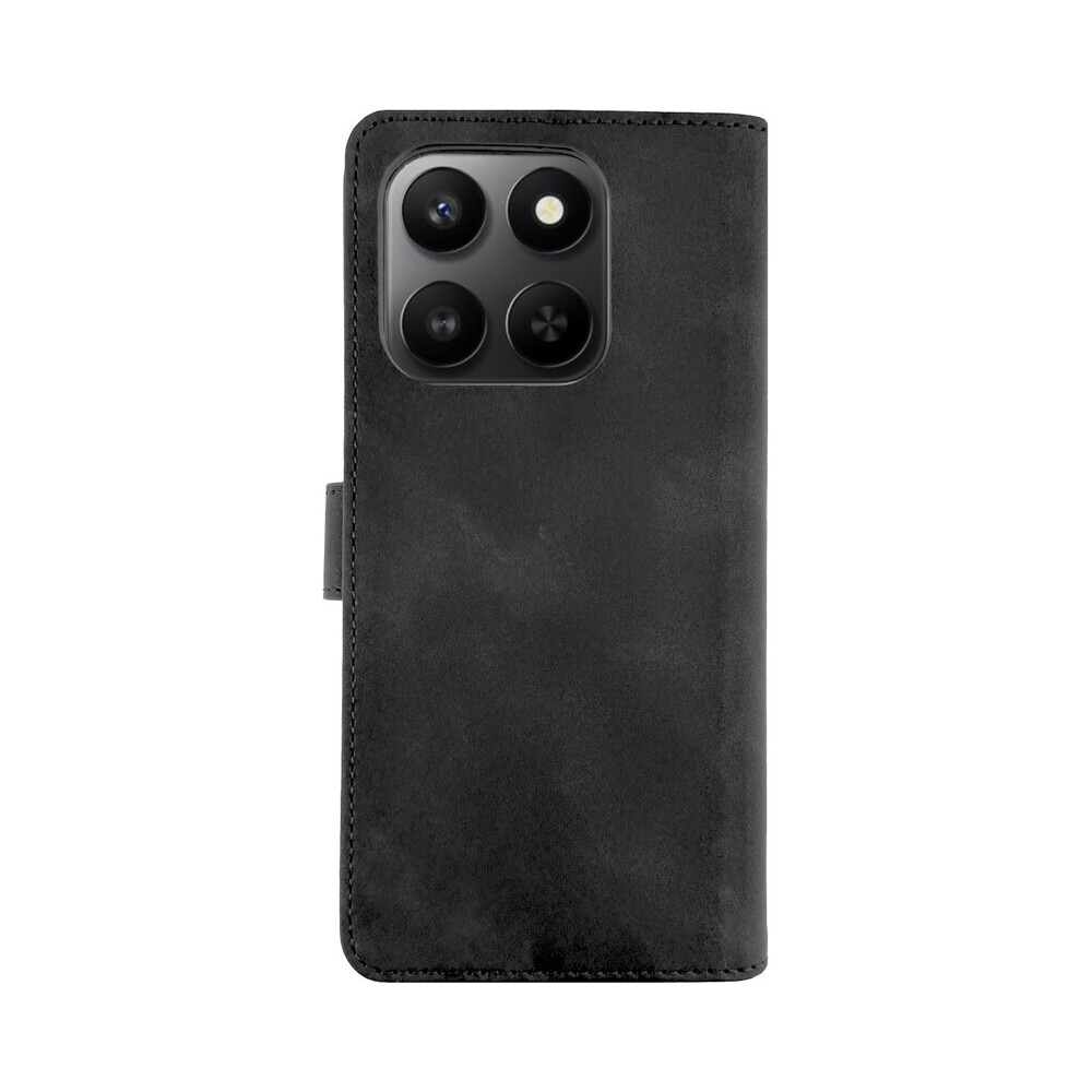 Husa de protectie tip carte CENTO Lima compatibila cu Honor 400 Smart, Negru, Premium, Piele ecologica, Inchidere magnetica, Protectie Sporita, Anti soc, Anti zgarieturi, Functie de stand