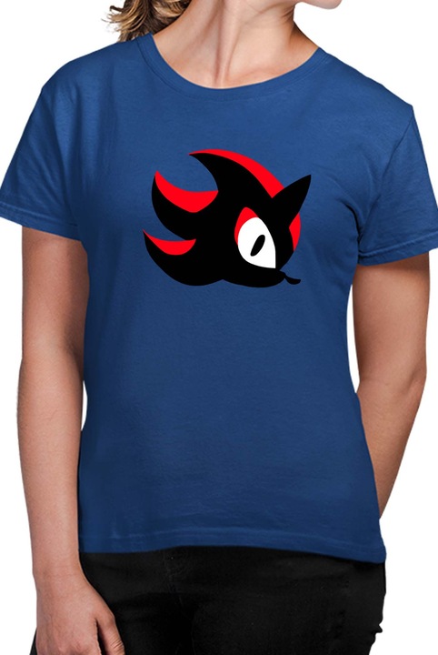 Дамска тениска с къс ръкав Таралежът Соник SONIC the Hedgehog OPT Shadow Logo, Тъмносин, M