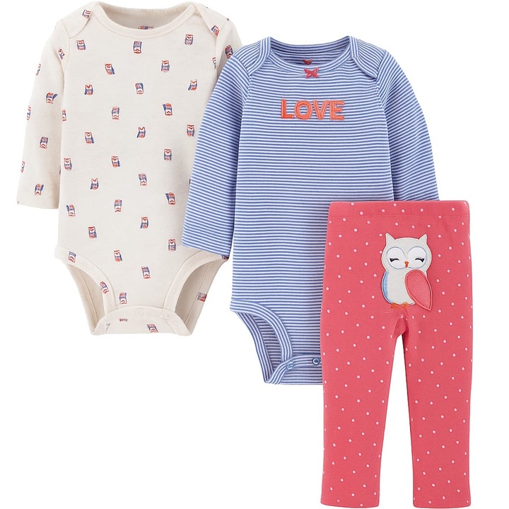 Compleu Carter's 3 piese bumbac fete 18 luni