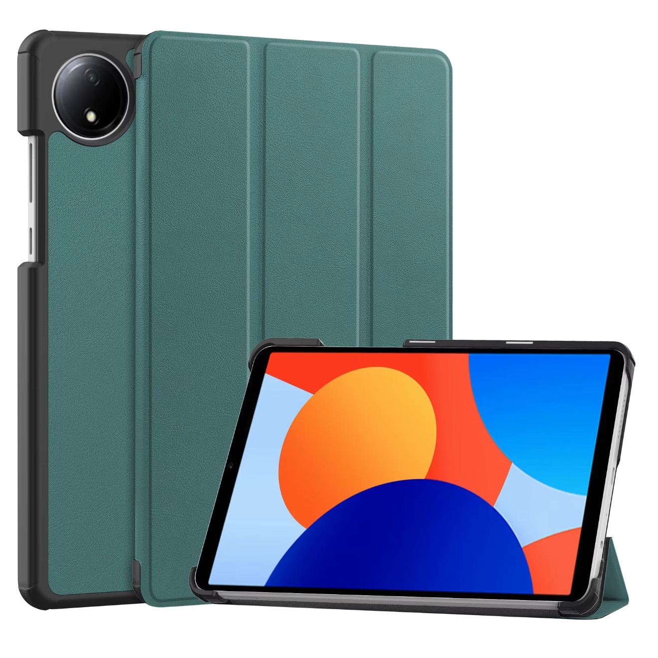 Husa tablete EtuiTab pentru Xiaomi Redmi Pad SE 8,7" 2024, verde inchis, piele ecologica, suport ajustabil
