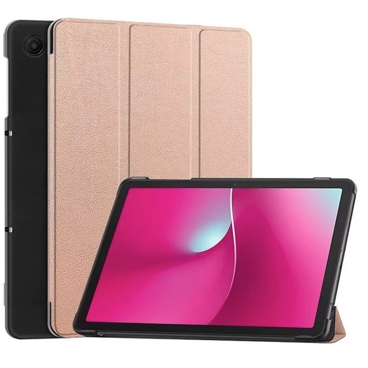 Husa de protectie EtuiTab pentru T-Mobile T Tablet 2 5G 10,1", piele ecologica, suport, GOLD-PINK