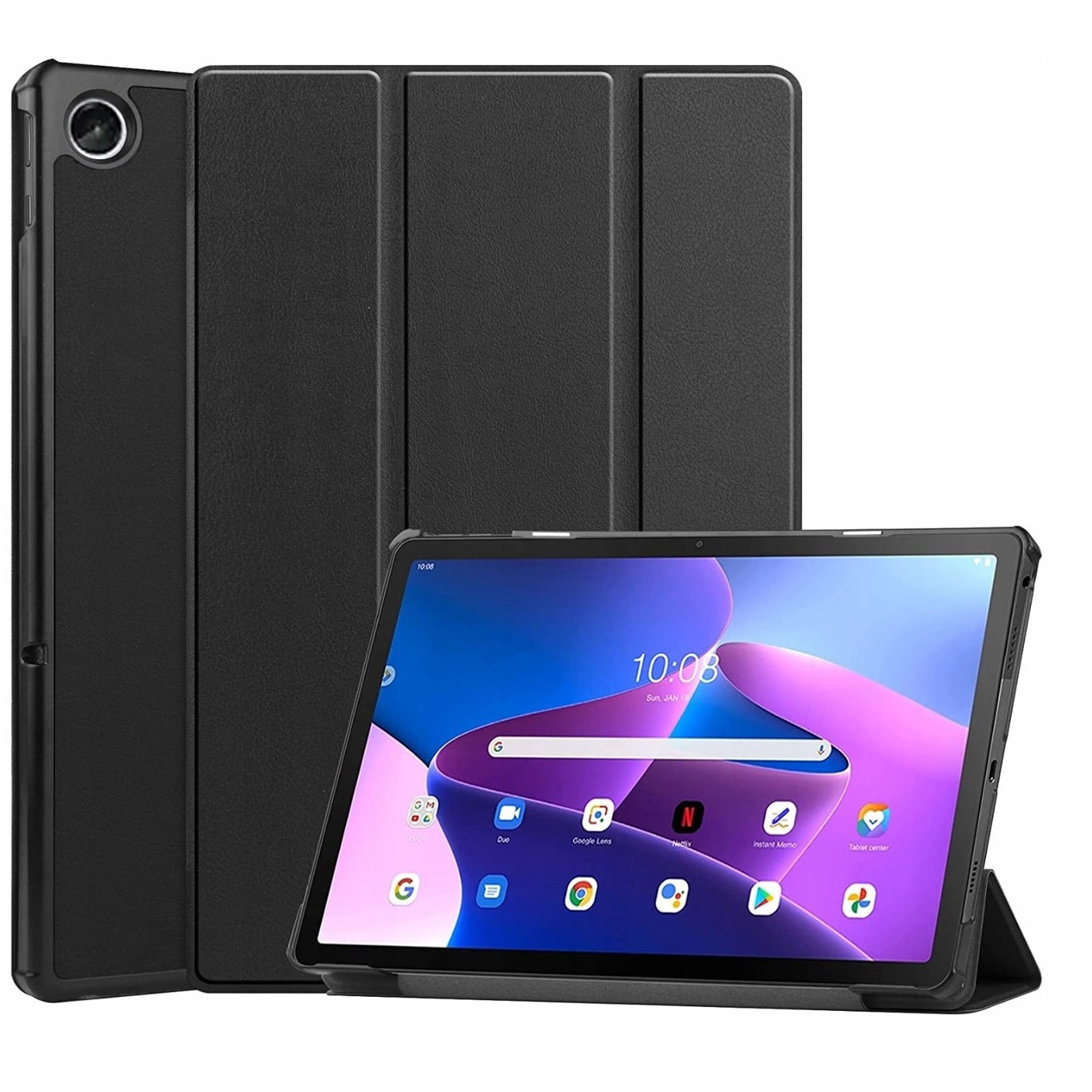 Husa tablete EtuiTab pentru Lenovo Tab M10 Plus 10.6 2022, culoare zloto-roza, functie suport, acces usor la sloturi.