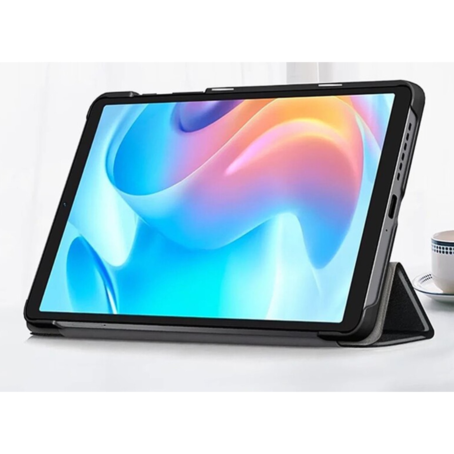 Husa tableta EtuiTab pentru REALME Pad MINI 8.7", ecologica, cu functie suport, subtire, neagra