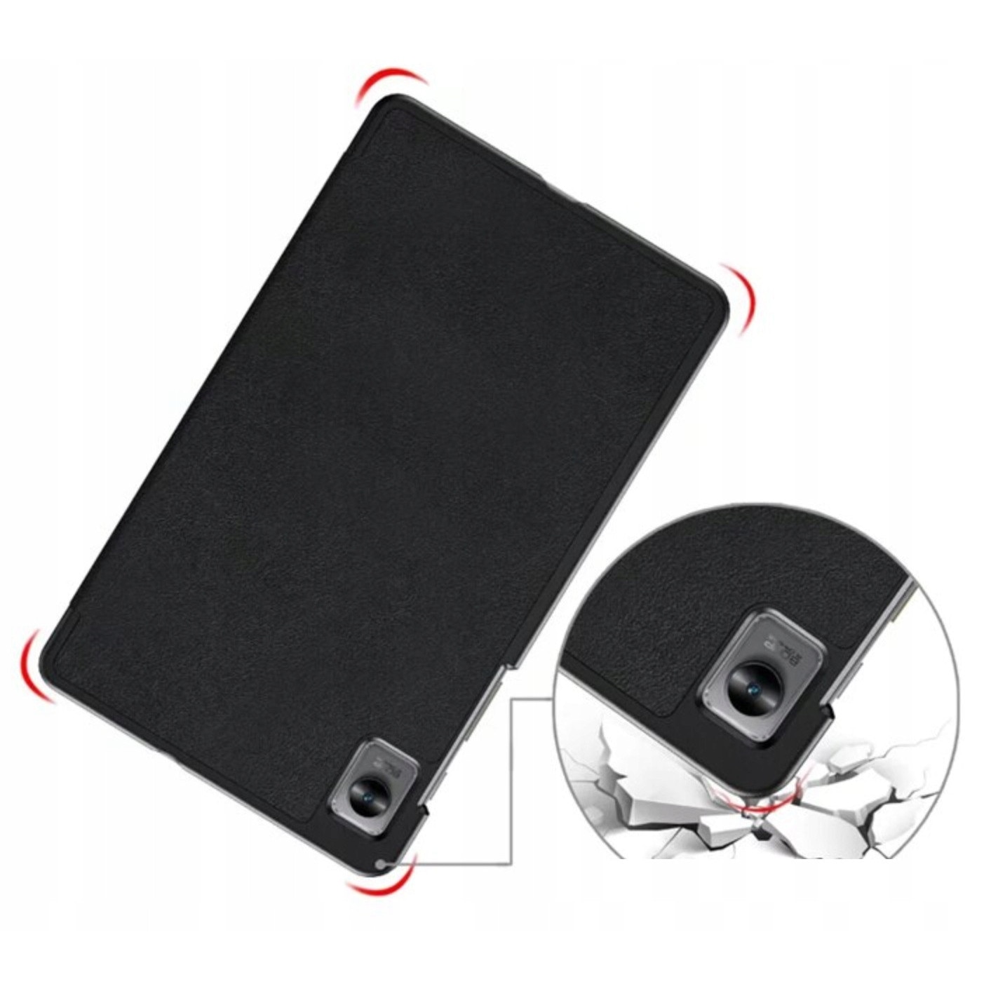 Husa tableta EtuiTab pentru REALME Pad MINI 8.7", ecologica, cu functie suport, subtire, neagra