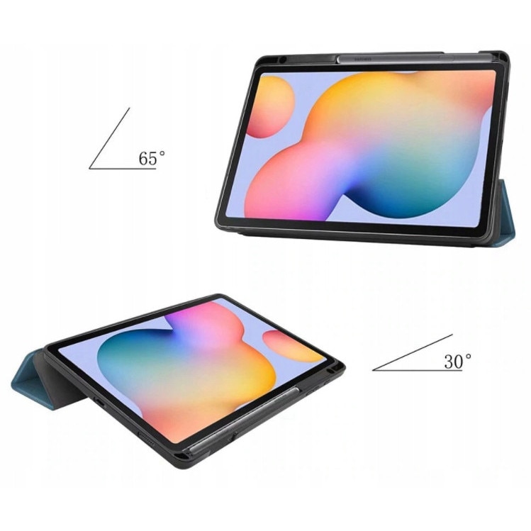 Husa pentru tableta EtuiTab, Samsung Galaxy Tab S6 Lite, neagra, cu suport si spatiu pentru stilou, 10.4 inch
