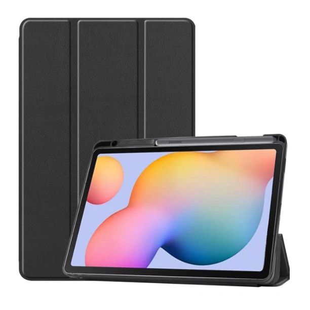 Husa pentru tableta EtuiTab, Samsung Galaxy Tab S6 Lite, neagra, cu suport si spatiu pentru stilou, 10.4 inch