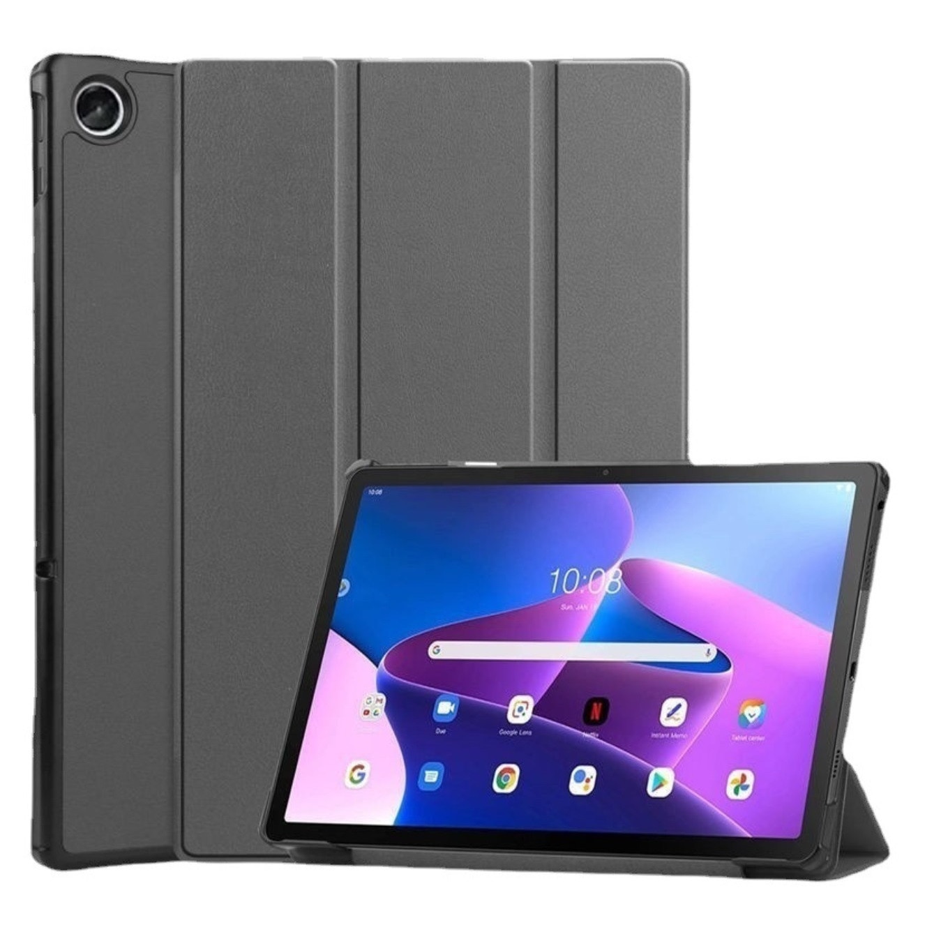 Husa tablete EtuiTab pentru Lenovo Tab M10 Plus 10.6 2022, culoare zlata-roz, functie suport, acces usor la sloturi.