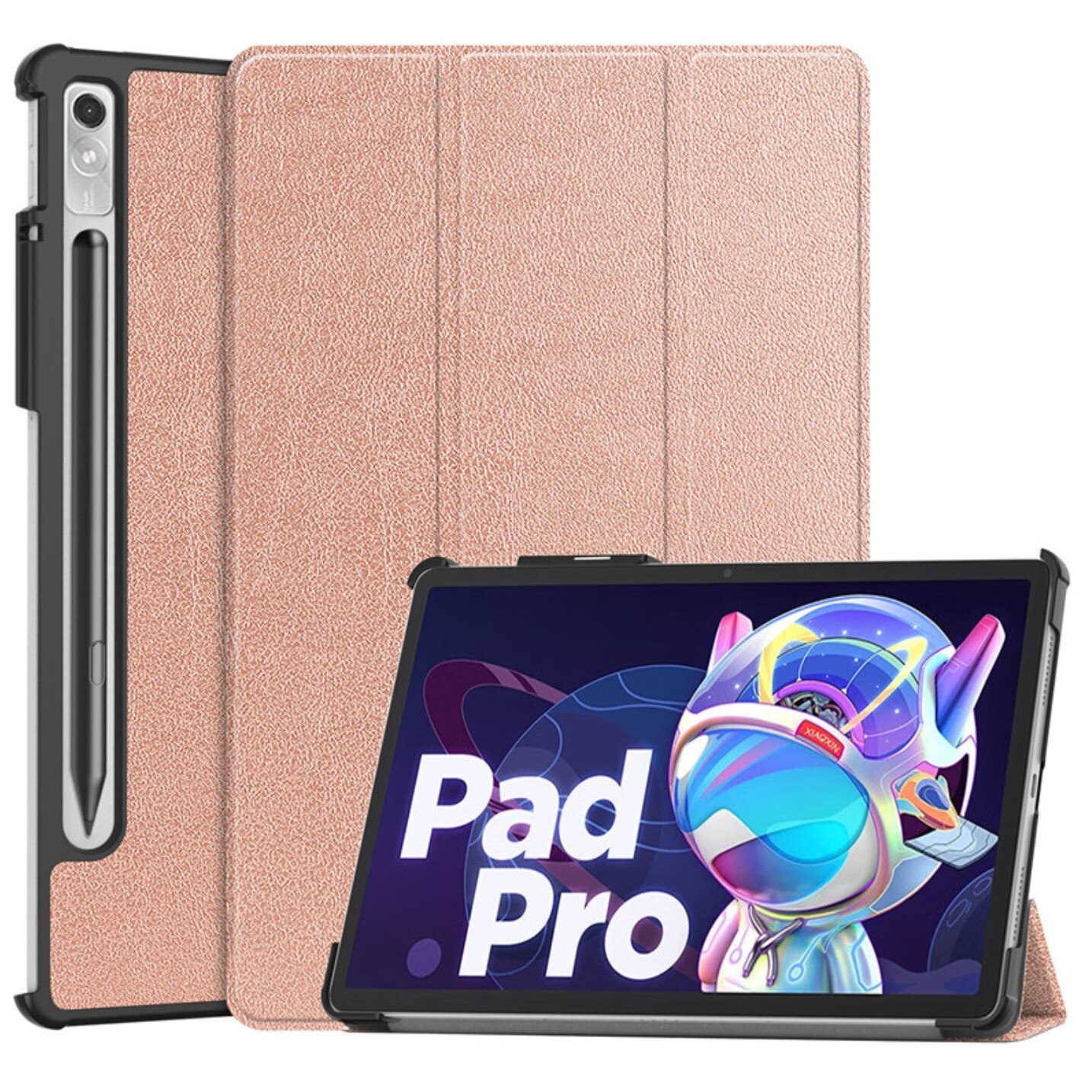 Etui pentru tableta Lenovo Tab P11 PRO 2-generatia 11.2", ZLOTO-ROZOWE, din piele ecologica, cu functie de suport