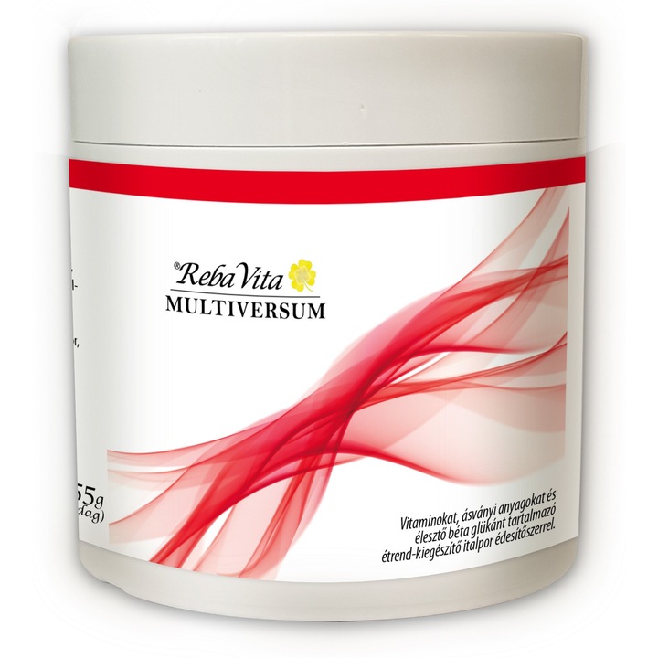 Supliment alimentar RebaVita Multiversum, băutură instantanee pentru întărirea imunității, cu îndulcitor, 255 g (30 de porții)
