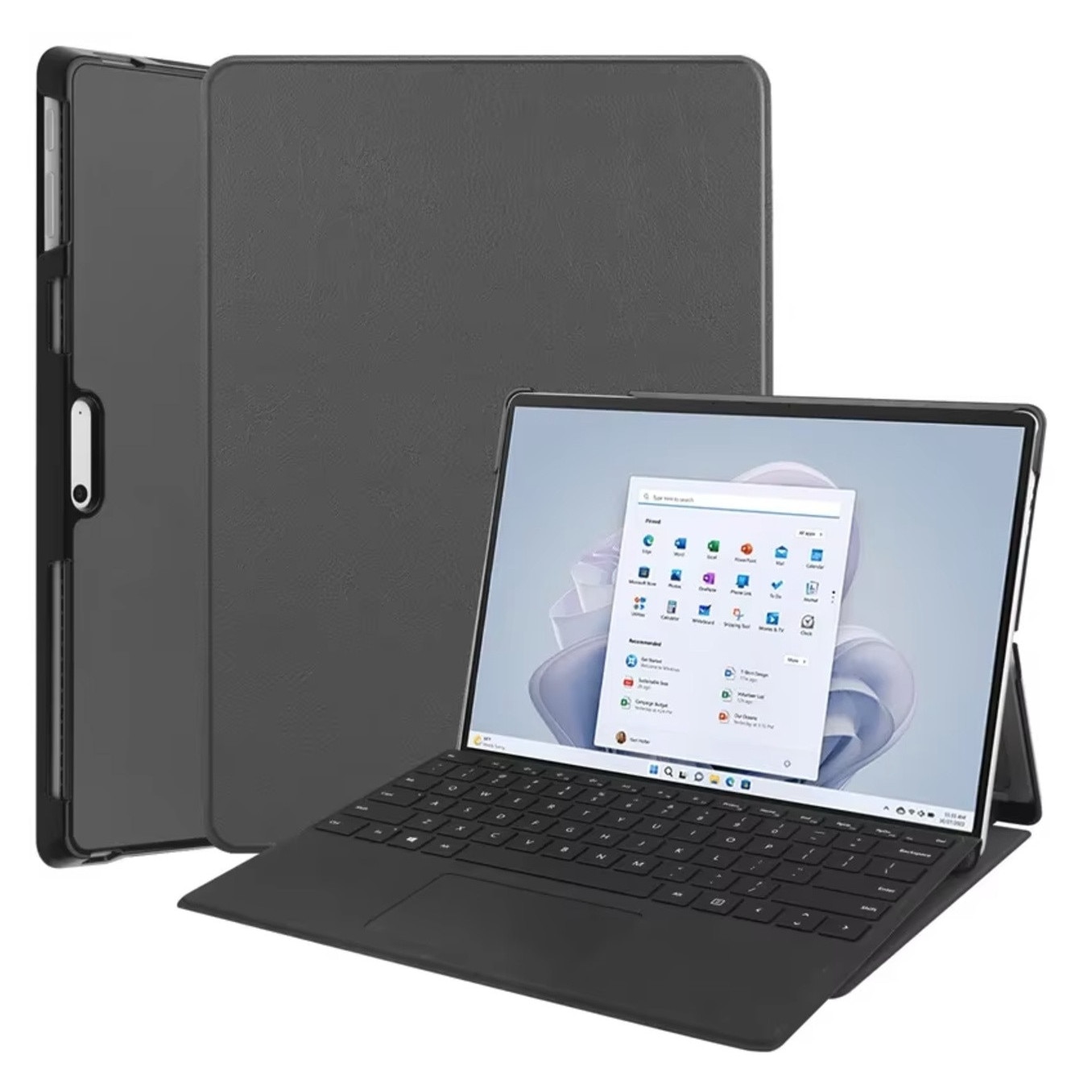 Husa pentru tableta si tastatura EtuiTab, compatibila cu Microsoft Surface Pro 9/10/11, gri, 13"
